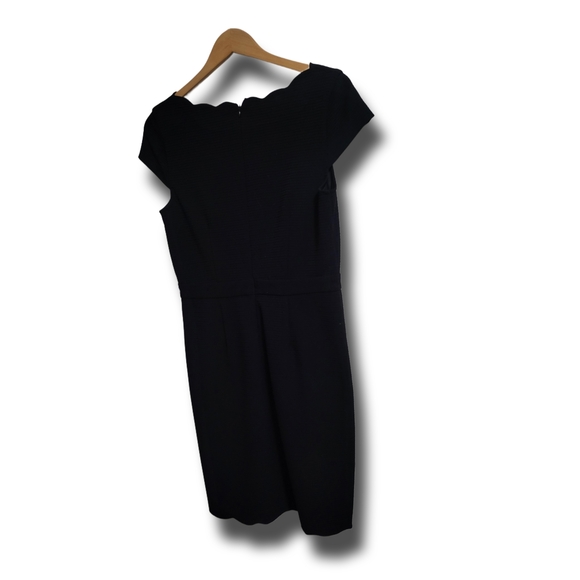 🌿Elle Women's Size 10 Black Dress Scalloped Neckline-Beautiful! - Picture 10 of 13